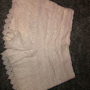 Loft White Lace Shorts